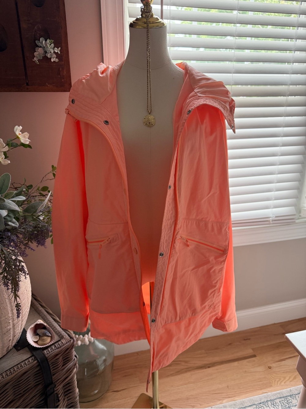 Free People Coral Hooded Utility Jacket
